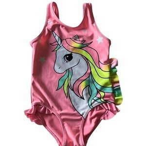 H&M-PINK UNICORN SWIMSUIT